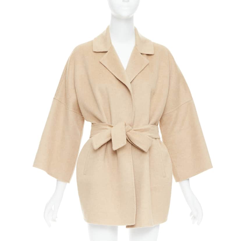 Max Mara Camel Cashmere Belted Coat Camel Cashmere Very good condition - Front View