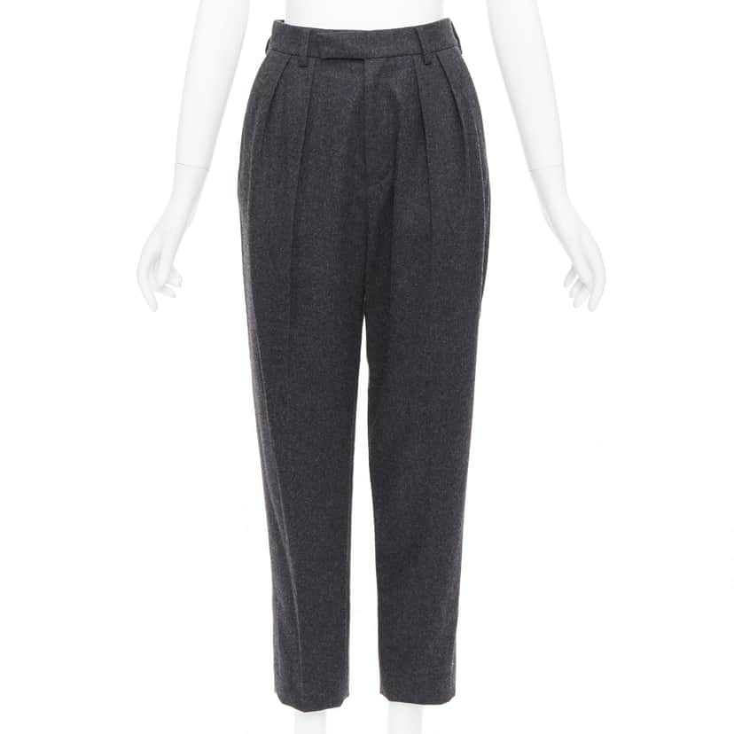 Celine Double Pleat Pants Grey Wool Never worn, with tag - Front View