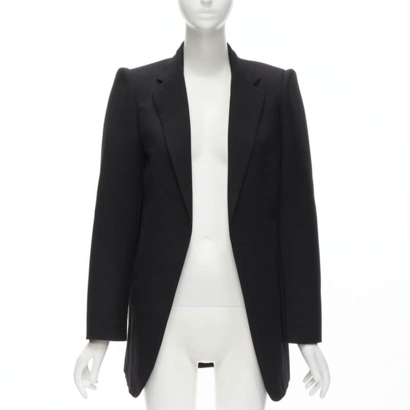 Balenciaga Black Oversized Blazer Black Wool Never worn - Front View