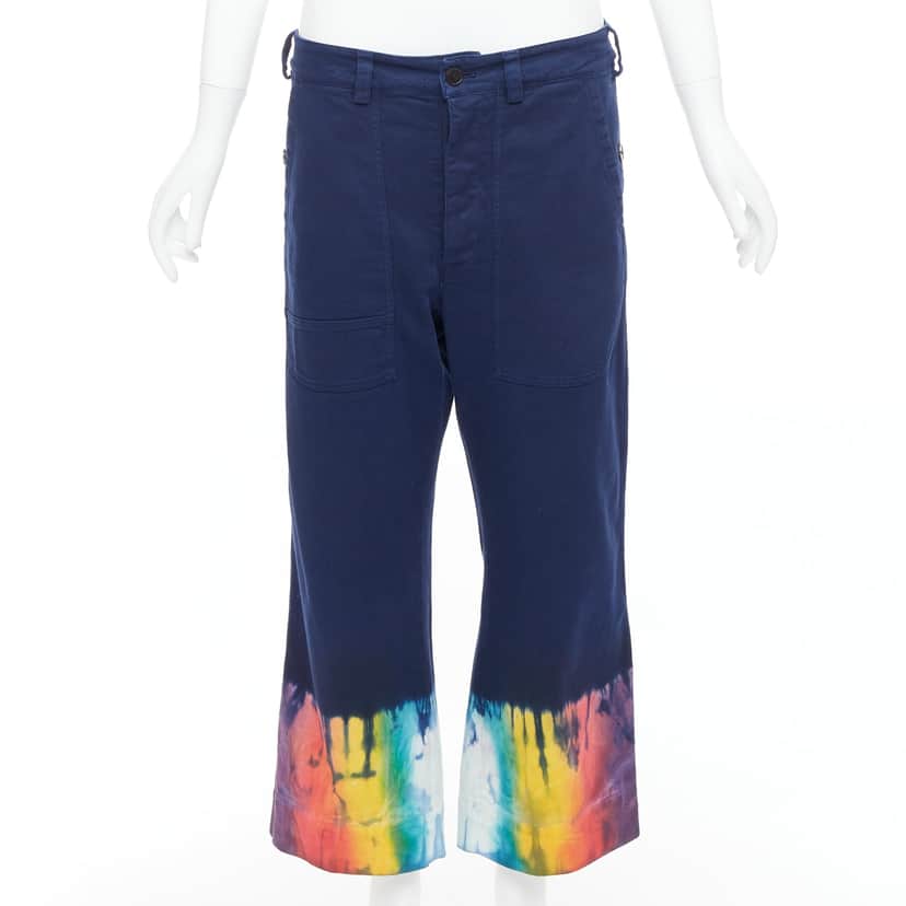 Dior Indigo Tie Dye Jeans Blue Cotton Very good condition - Front View