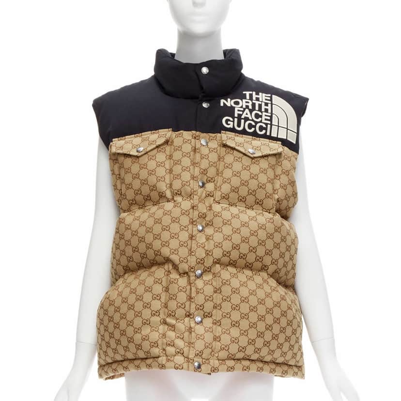 Gucci Black Monogram Vest Beige Cotton Very good condition - Front View