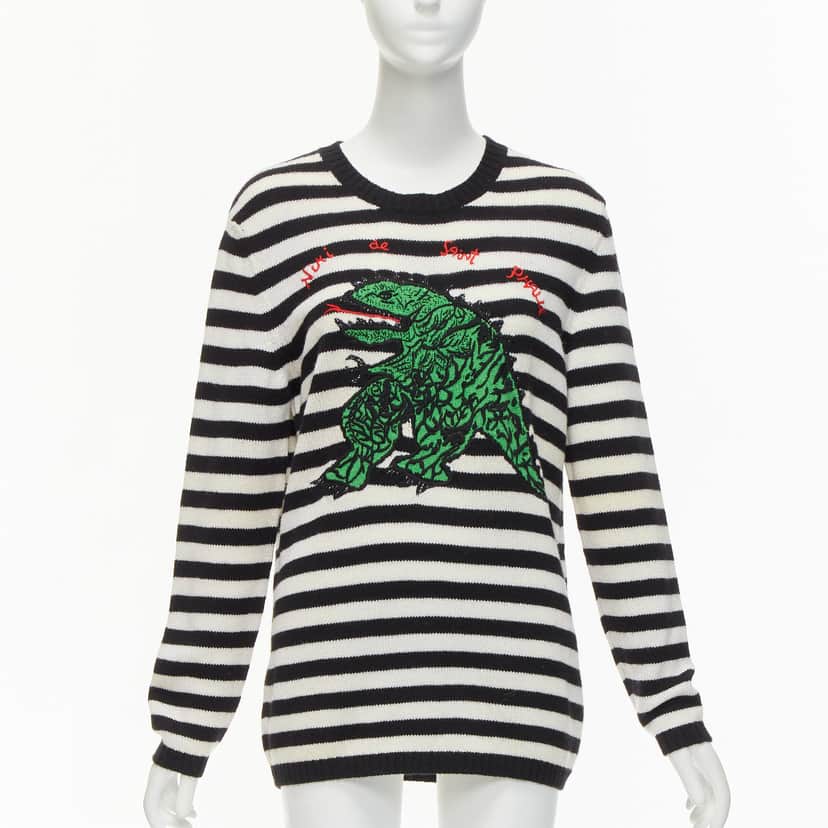 Dior Dinosaur Sweater Black Cashmere Never worn - Front View