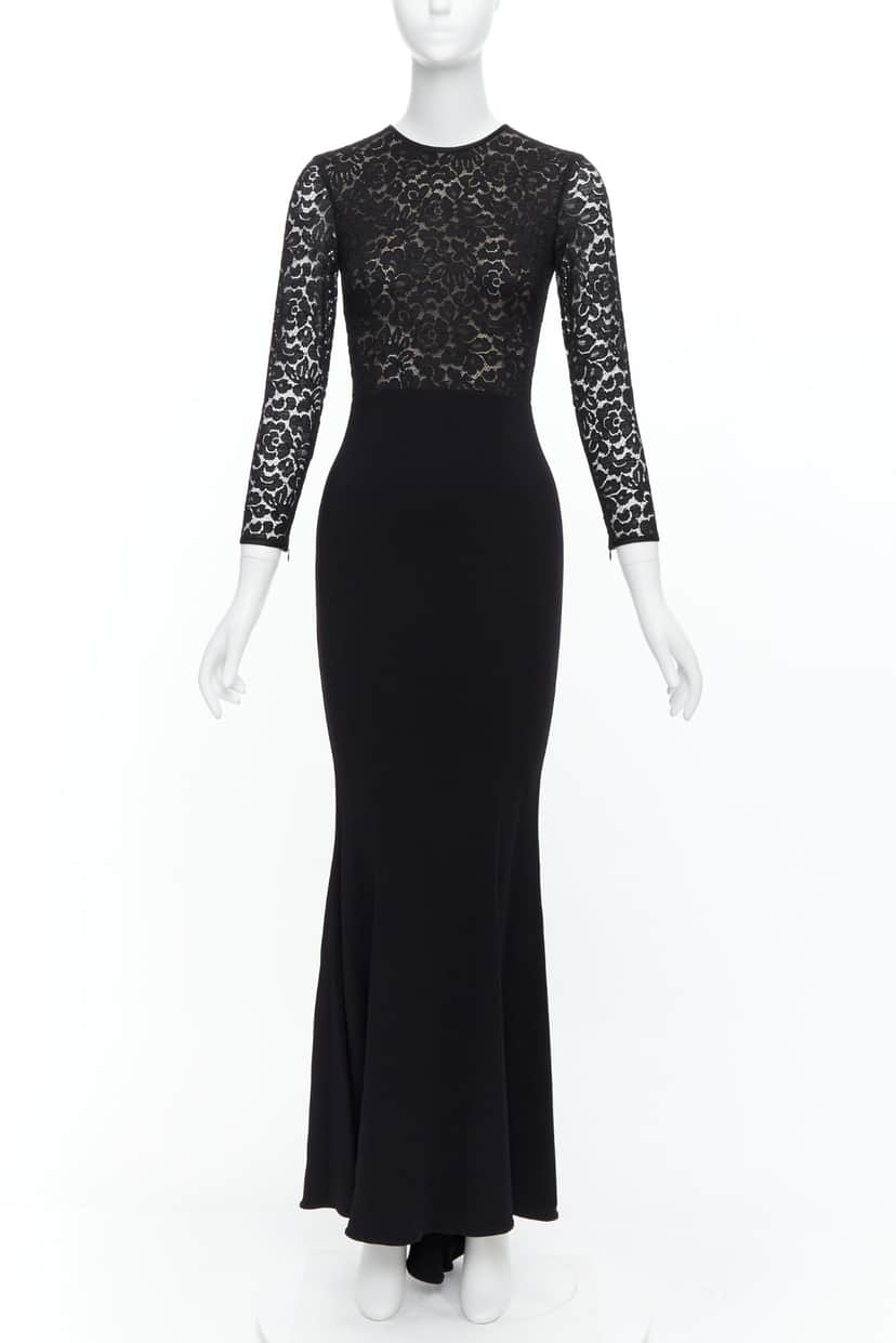 Michael Kors Lace Overlay Dress Black Polyester Never worn, with tag - Front View
