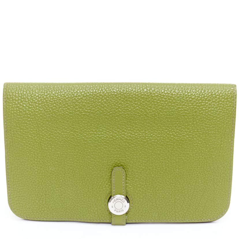 Hermès Dugon Duo Green Leather Good condition - Front View