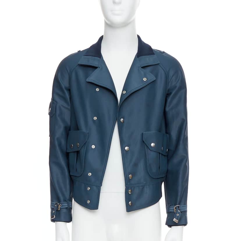 Balenciaga Green Check Overshirt Blue Polyester Very good condition - Front View
