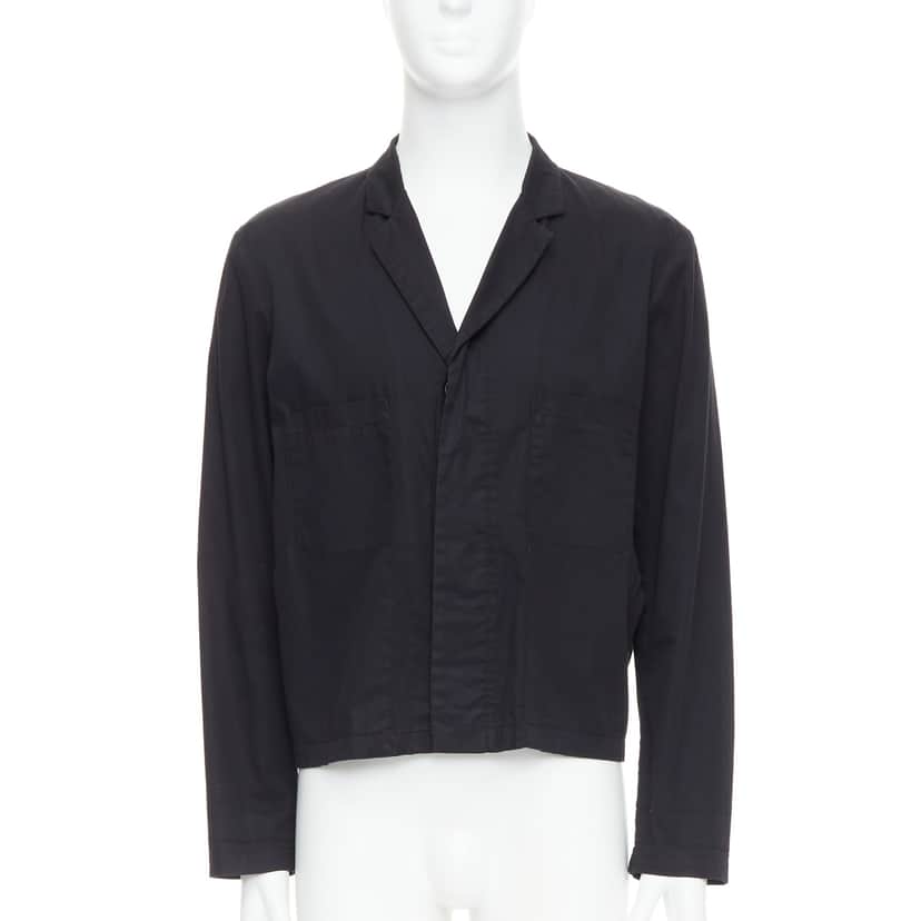 Raf Simons Black Ruched Blazer Black Cotton Fair condition - Front View