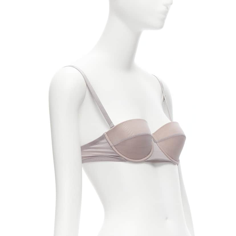 Gucci 3D Mesh Bra Grey Polyamide Never worn - Front View