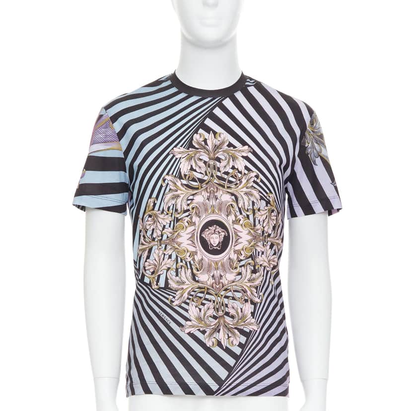 Versace Baroque Print Shirt MultiColor Cotton Never worn, with tag - Front View