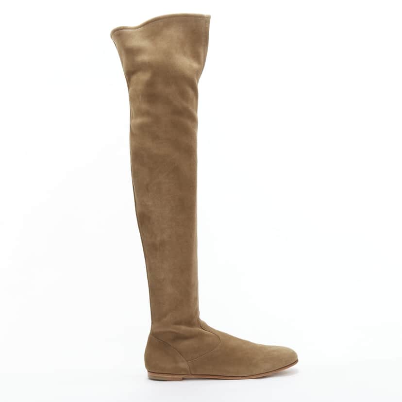 Gianvito Rossi Camoscio Brown Leather Good condition - Front View