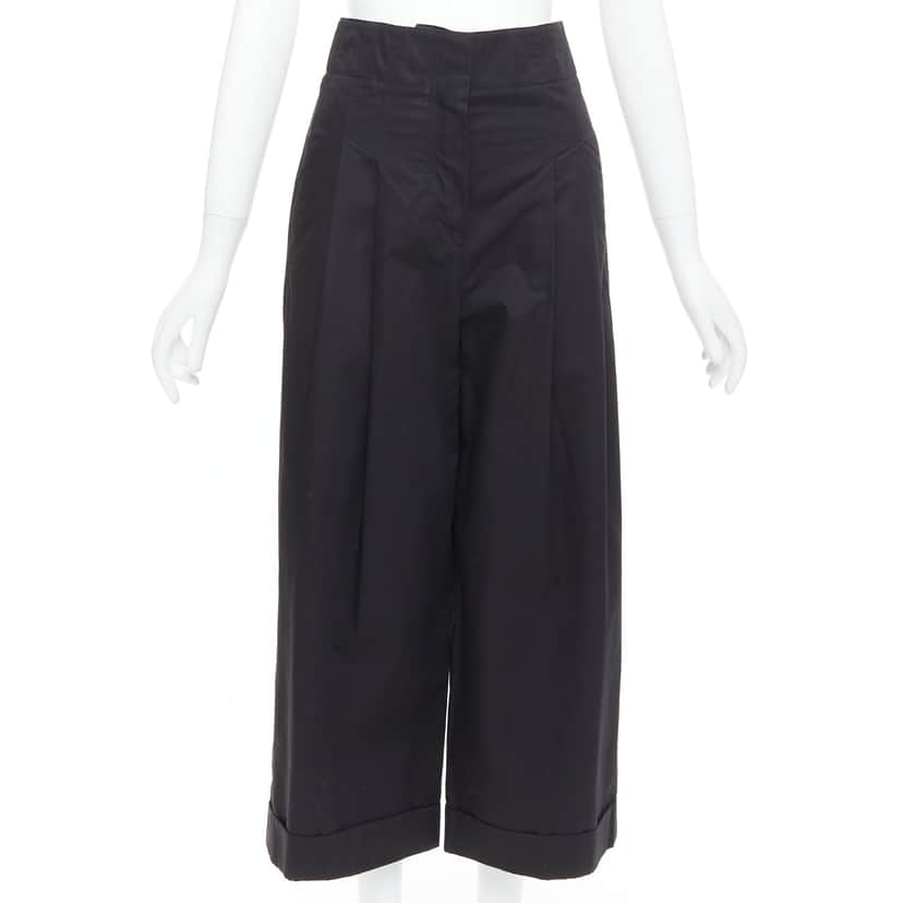 Celine High Waist Pants Black Cotton Very good condition - Front View