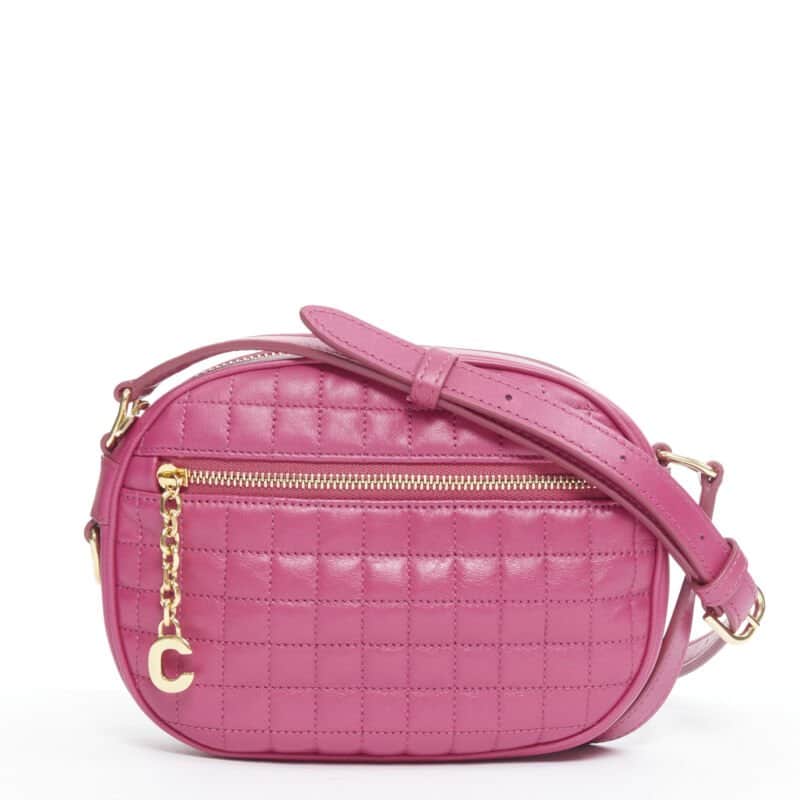 Celine Small C Charm camera bag Pink Leather Never worn, with tag - Front View