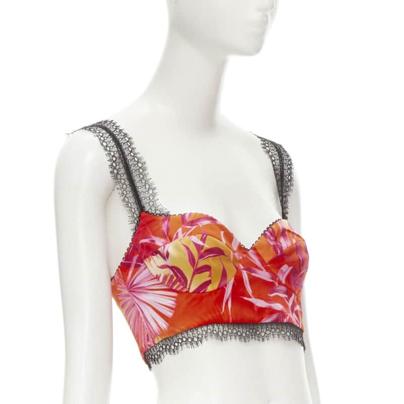 Versace Tropical Bralette Pink Polyester Never worn, with tag - Front View