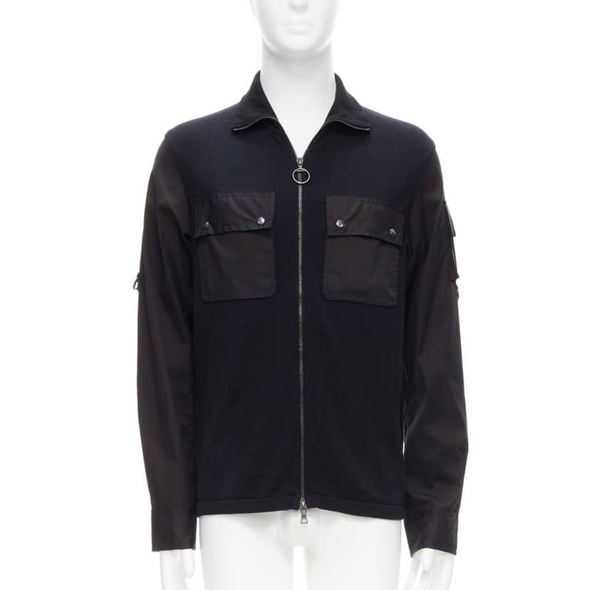 Prada Black Utility Jacket Black Cotton Very good condition - Front View