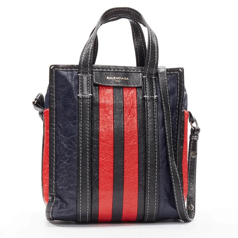 Balenciaga Bazar Navy Leather Good condition - Front View