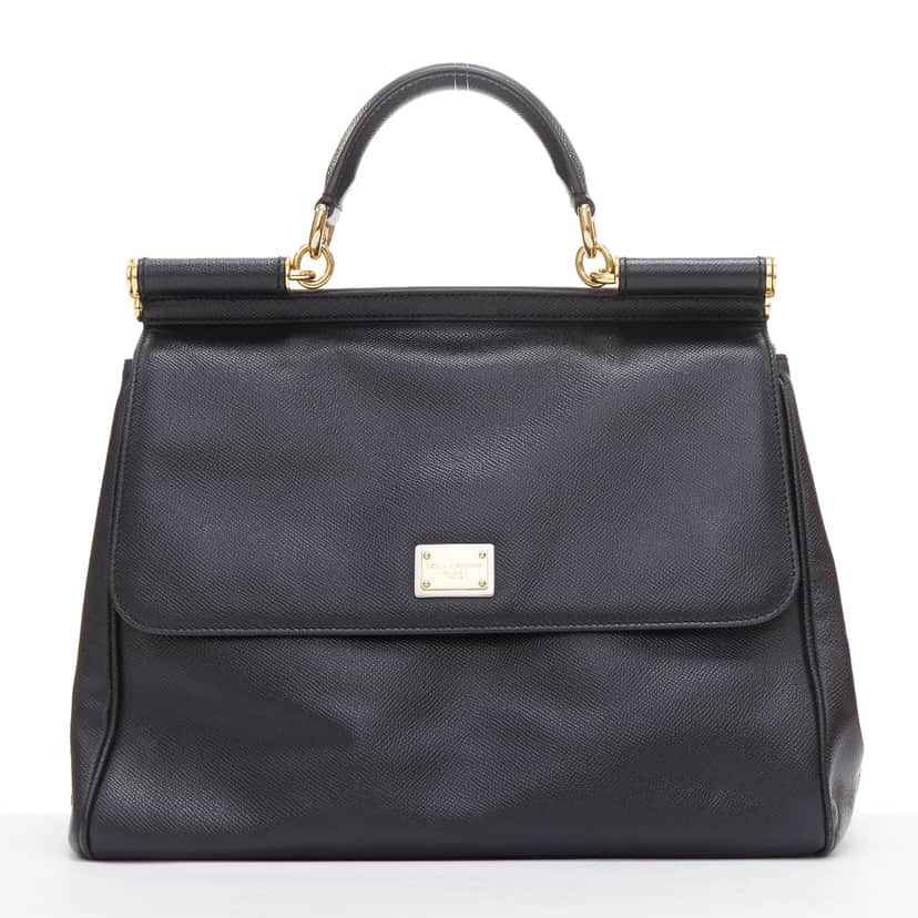 Dolce & Gabbana Sicily Black Leather Good condition - Front View