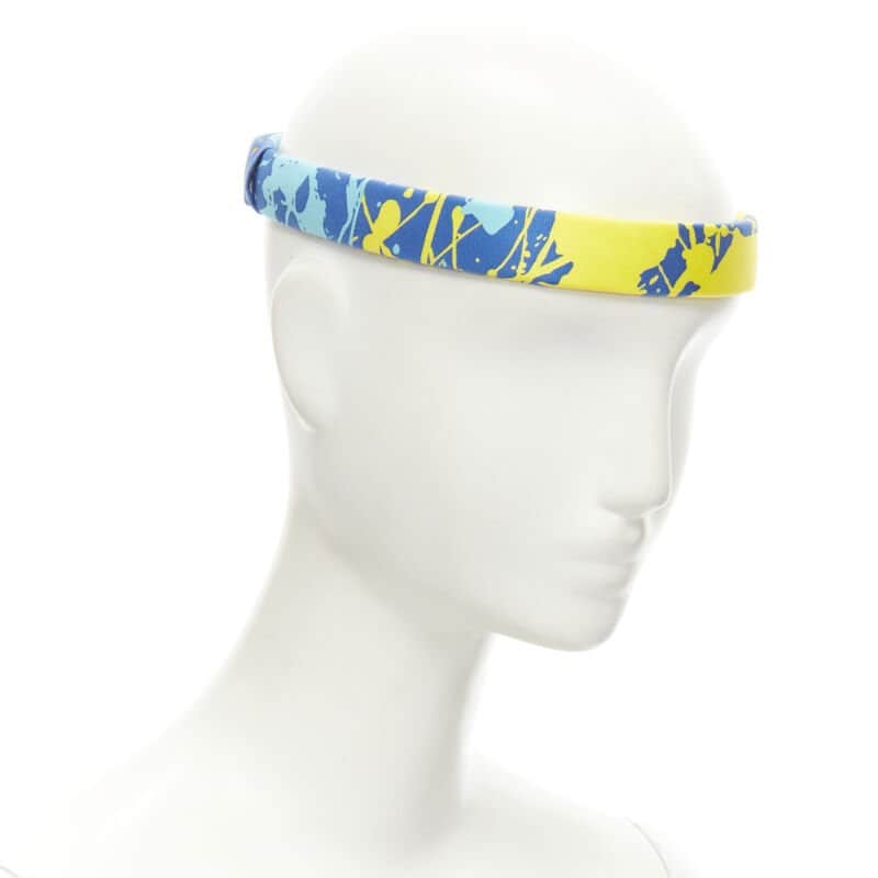 Hermès Silk Blue Headband Blue Never worn - Front View