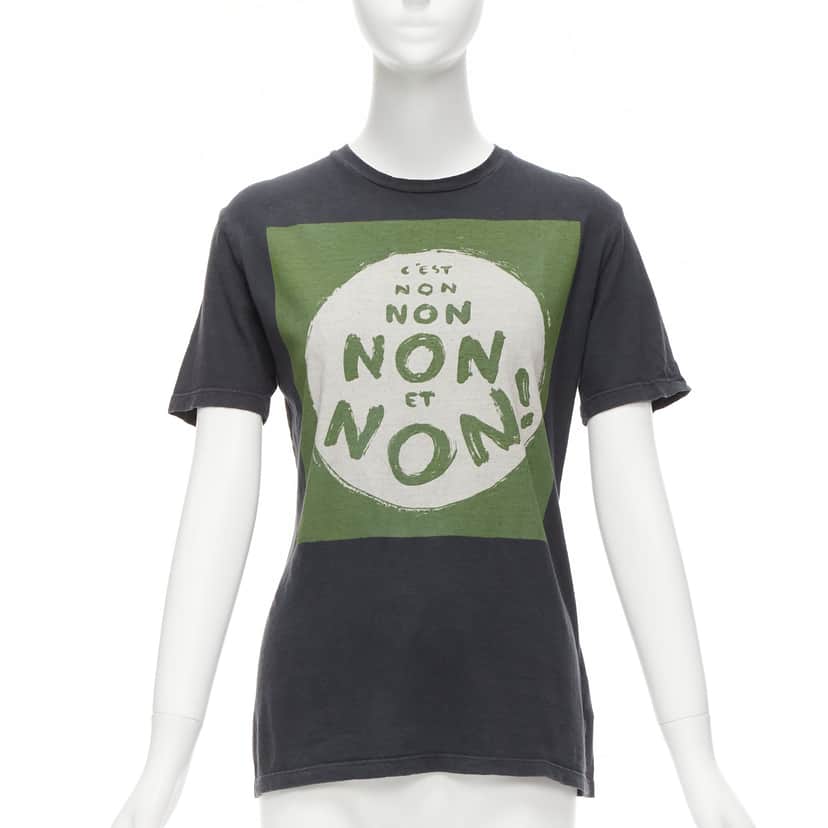 Dior Gothic Linen T-Shirt Black Cotton Fair condition - Front View