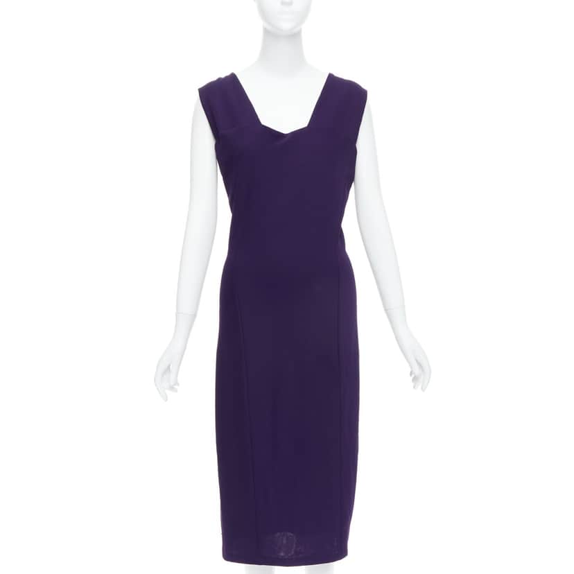Donna Karan Fluid Crepe Double Purple Viscose Very good condition - Front View