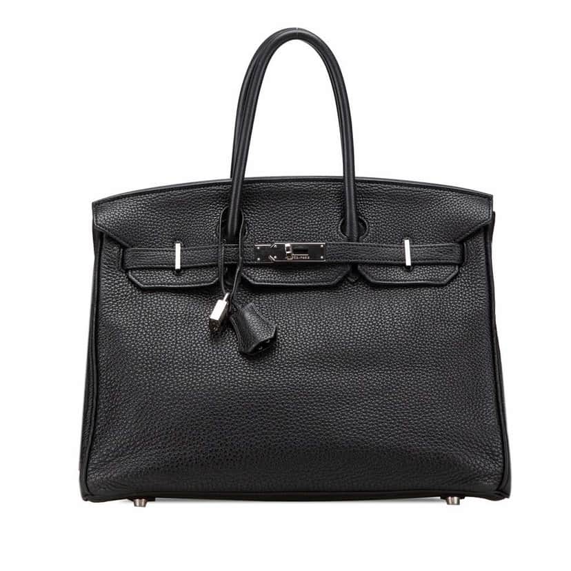 Hermès Togo Birkin Retourne 35 Black Leather Good condition - Front View
