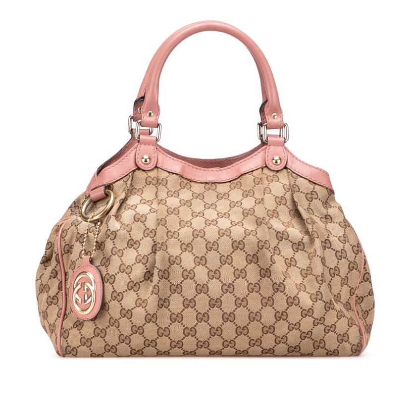 Gucci Medium GG Canvas Sukey Tote Brown Good condition - Front View