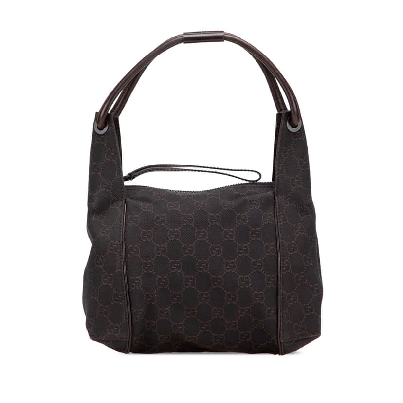 Gucci GG Denim Handbag Brown Very good condition - Front View
