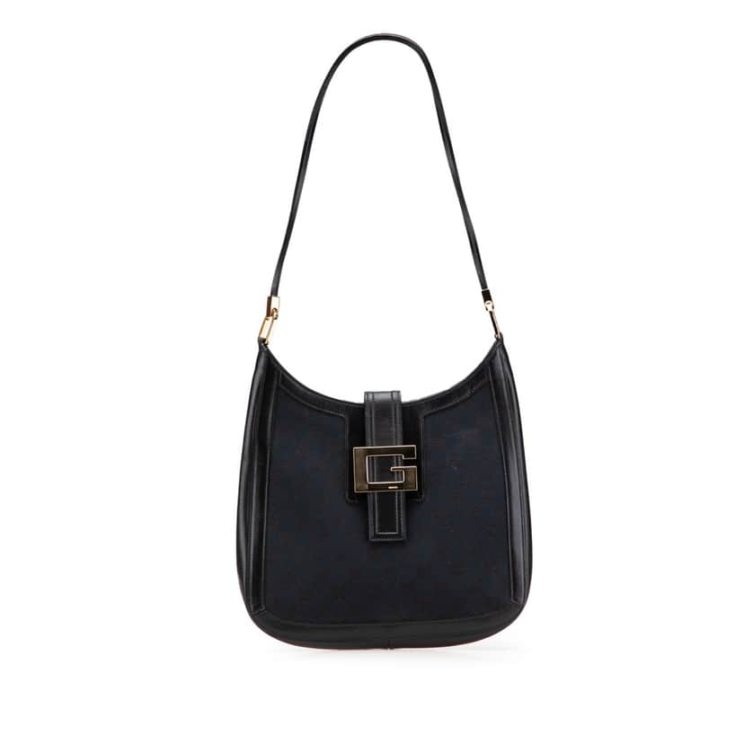 Gucci GG Canvas Shoulder Bag Blue Good condition - Front View