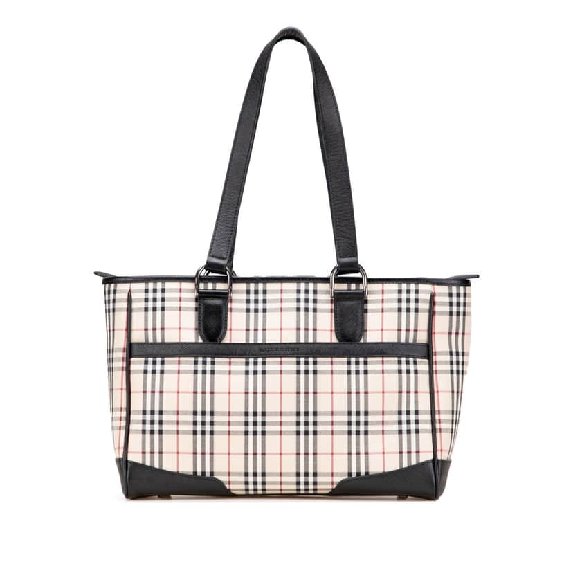 Burberry House Check Canvas Tote Brown Good condition - Front View