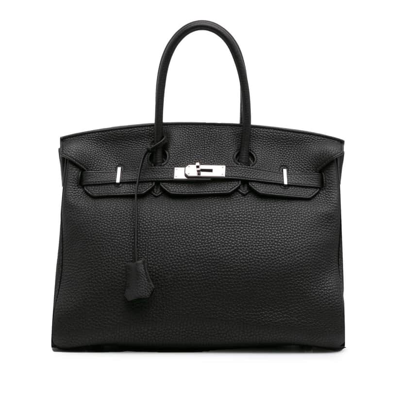 Hermès Togo Birkin Retourne 35 Black Leather Good condition - Front View
