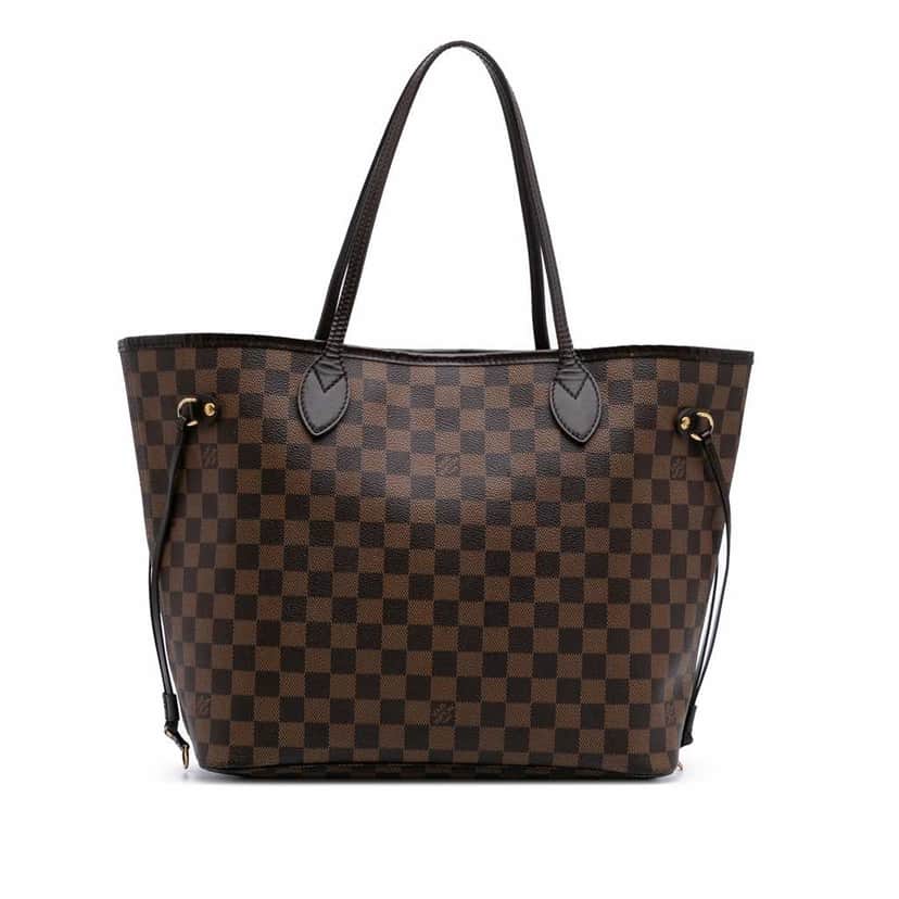Louis Vuitton Damier Ebene Neverfull MM Brown Canvas Good condition - Front View