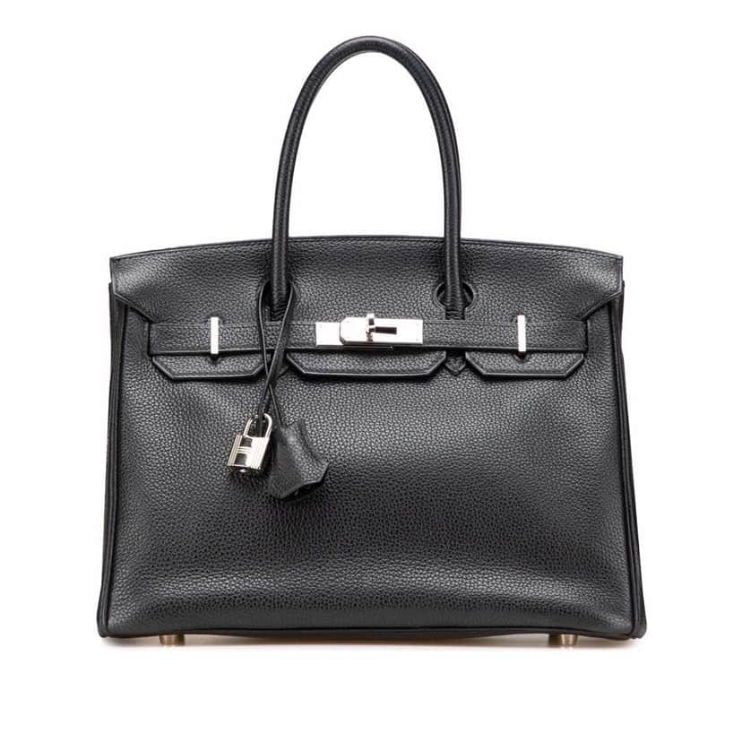 Hermès Togo Birkin Retourne 30 Black Leather Good condition - Front View