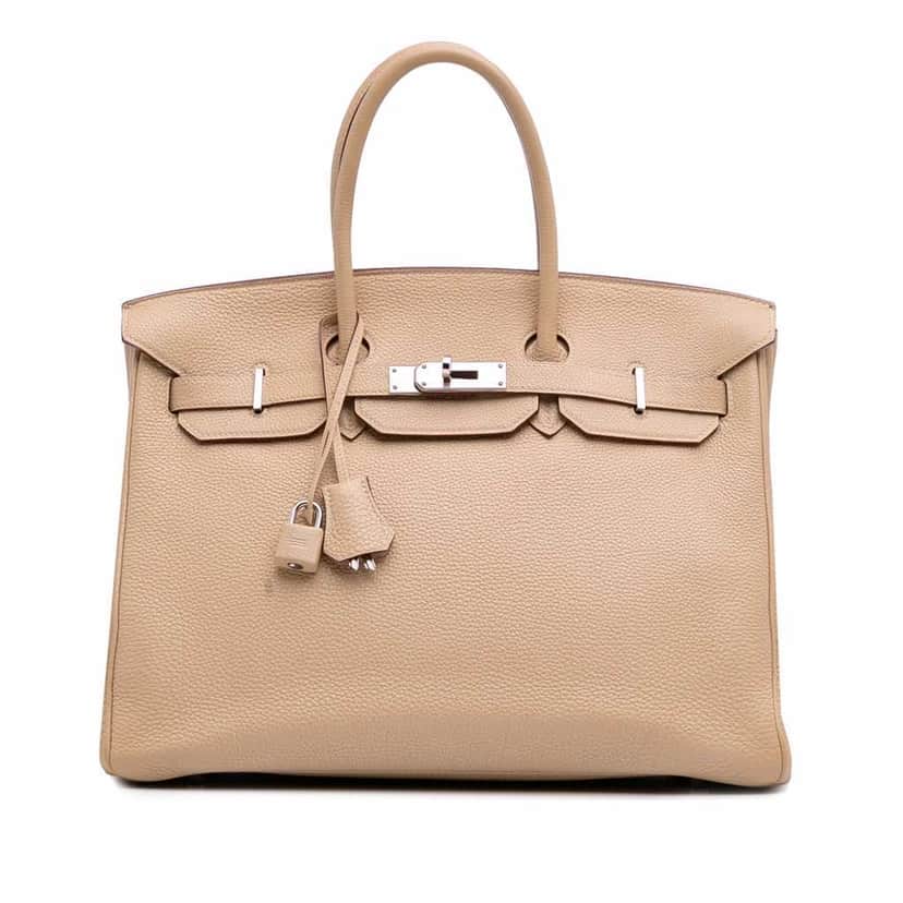 Hermès Togo Birkin Retourne 35 Brown Leather Good condition - Front View