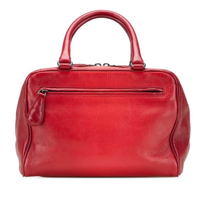 Bottega Veneta Small Madras Sfumato Brera Handbag Red Leather Good condition - Front View