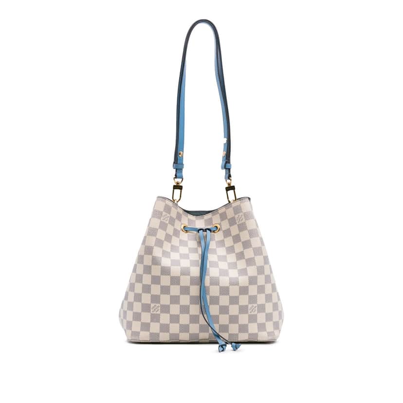 Louis Vuitton Damier Azur Neonoe MM White Canvas Good condition - Front View