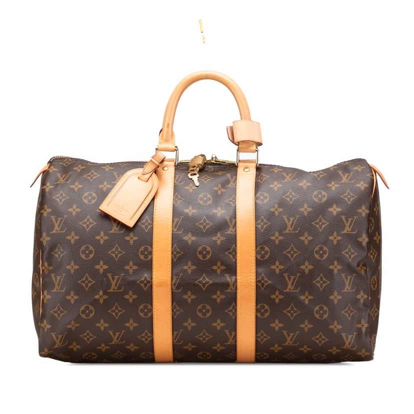 Louis Vuitton Monogram Keepall 45 Brown Canvas Good condition - Front View