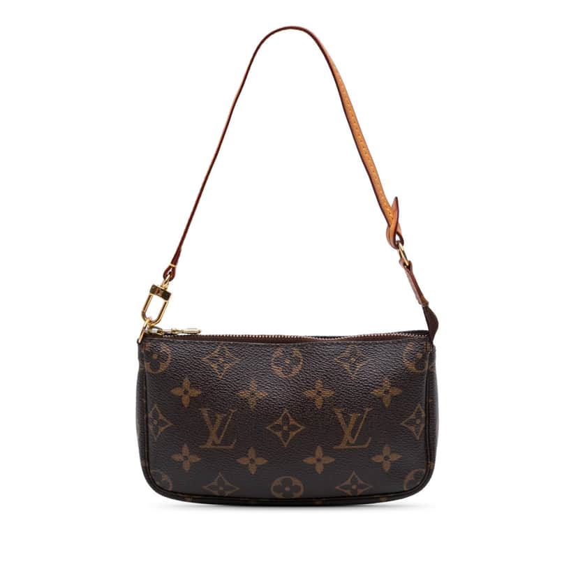 Louis Vuitton Monogram Mini Pochette Accessoires Brown Canvas Good condition - Front View