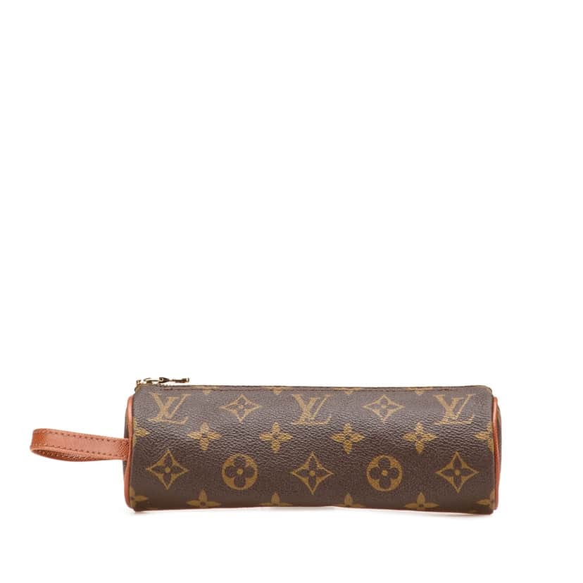 Louis Vuitton Monogram Trousse Ronde Pencil Case 20 Brown Good condition - Front View