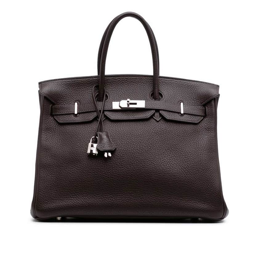 Hermès Togo Birkin Retourne 35 Brown Leather Good condition - Front View