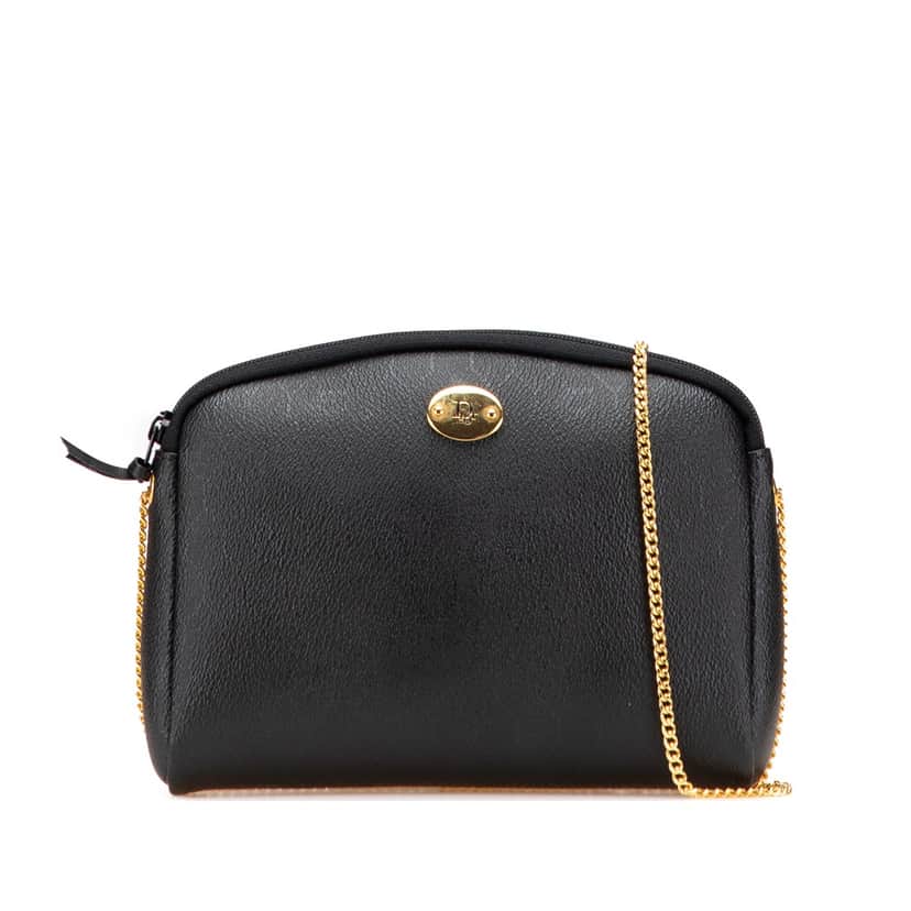 Dior Honeycomb Coated Canvas Chain Crossbody Black Good condition - Front View