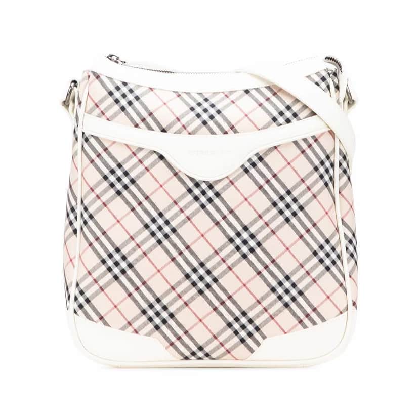 Burberry Nova Check Canvas Crossbody Brown Very good condition - Front View