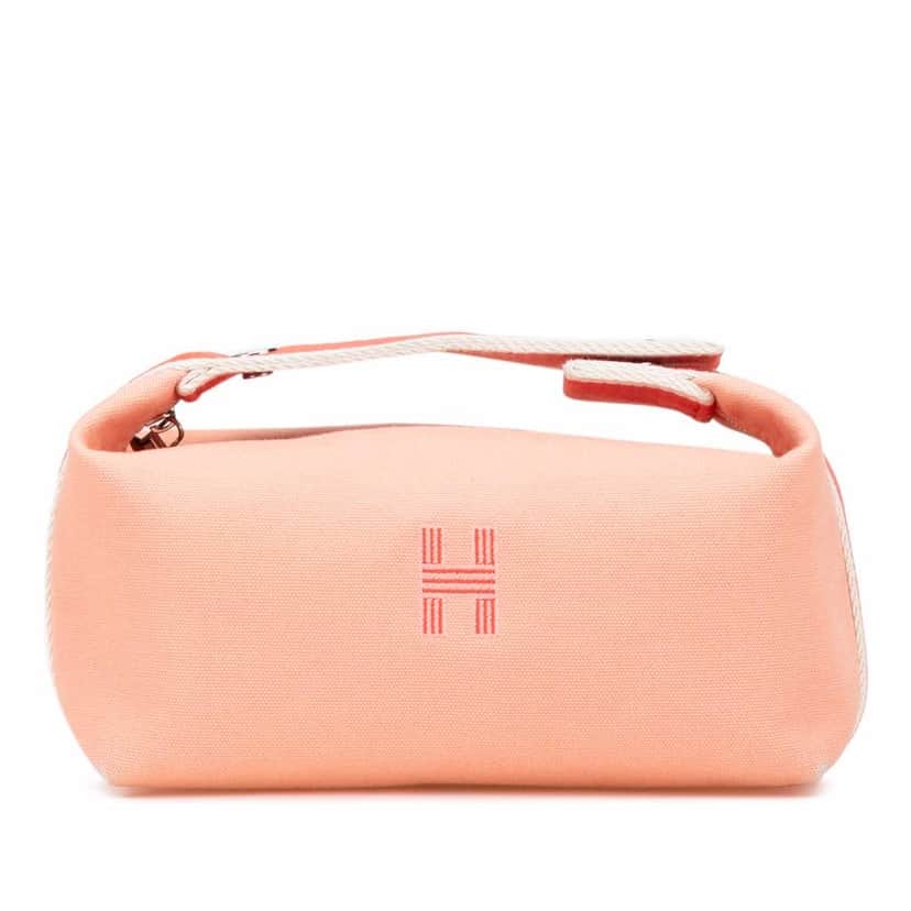 Hermès Small Canvas Bride A Brac Case Pink Good condition - Front View