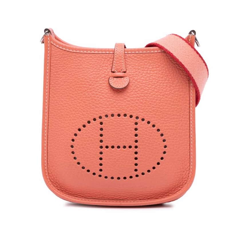 Hermès Clemence Evelyne TPM Orange Leather Good condition - Front View