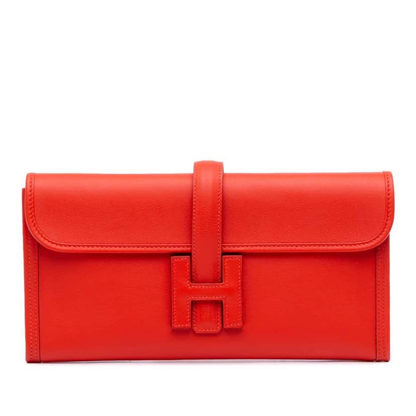 Hermès Swift Jige Elan 29 Red Leather Good condition - Front View
