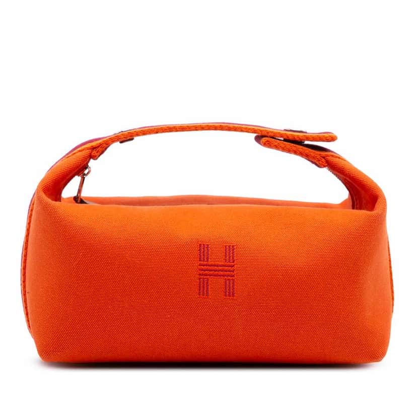 Hermès Small Canvas Bride A Brac Case Orange Good condition - Front View