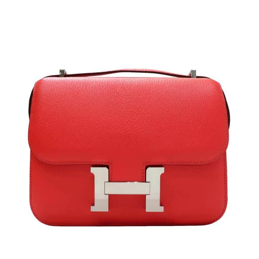 Hermès Mini Epsom Constance 18 Red Leather Good condition - Front View