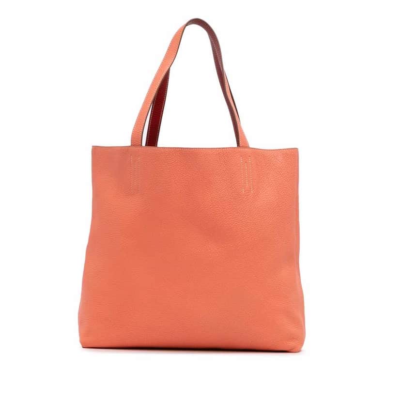 Hermès Clemence Double Sens 36 Pink Leather Good condition - Front View