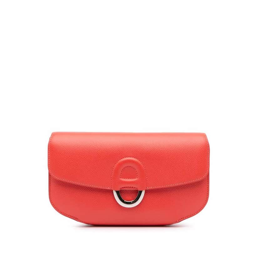 Hermès Epsom Cherche Midi Clutch 22 Red Leather Good condition - Front View