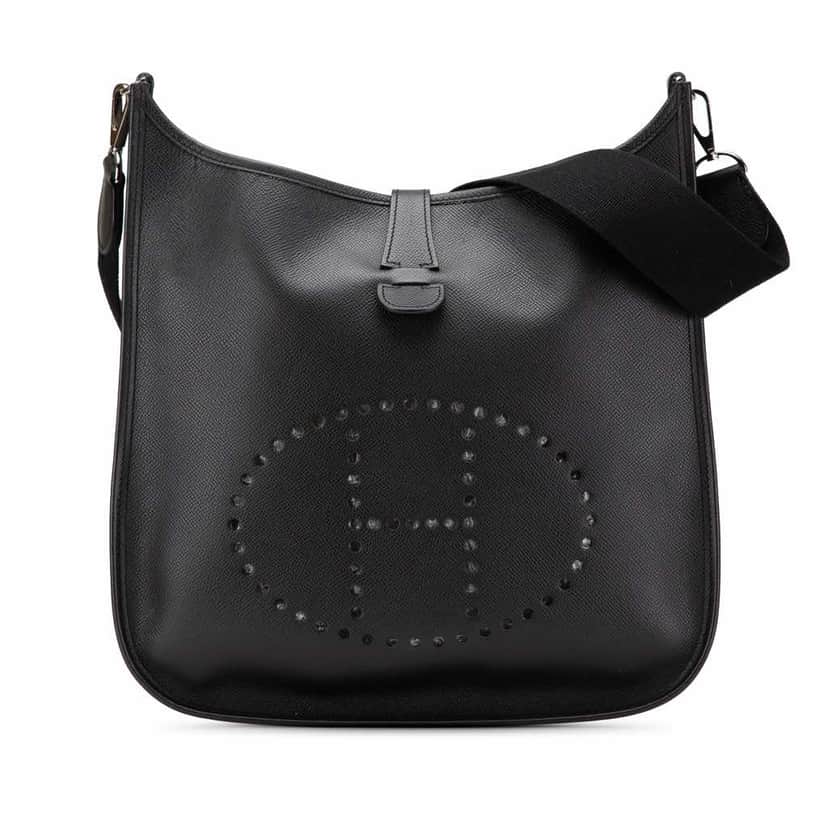 Hermès Epsom Evelyne II 29 Black Leather Very good condition - Front View