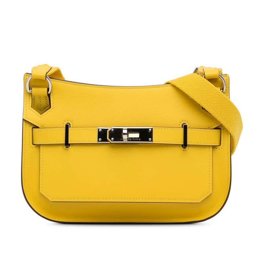 Hermès Swift Mini Jypsiere Yellow Leather Good condition - Front View