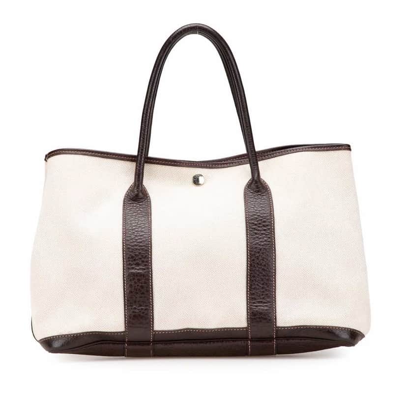 Hermès Toile and Negonda Garden Party 36 Brown Good condition - Front View