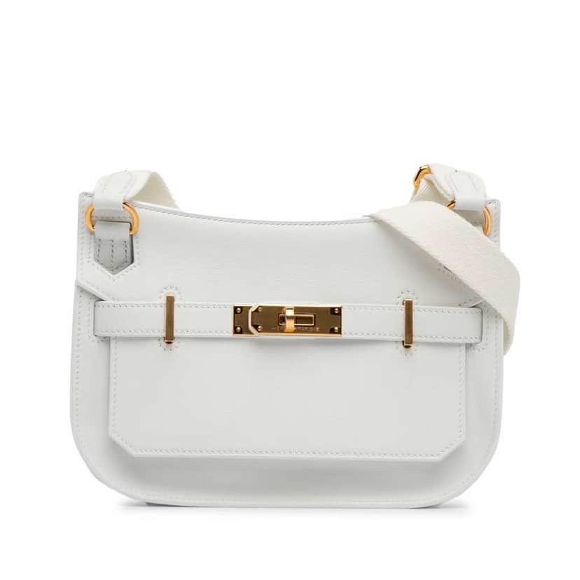 Hermès Evercolor Mini Jypsiére White Leather Very good condition - Front View